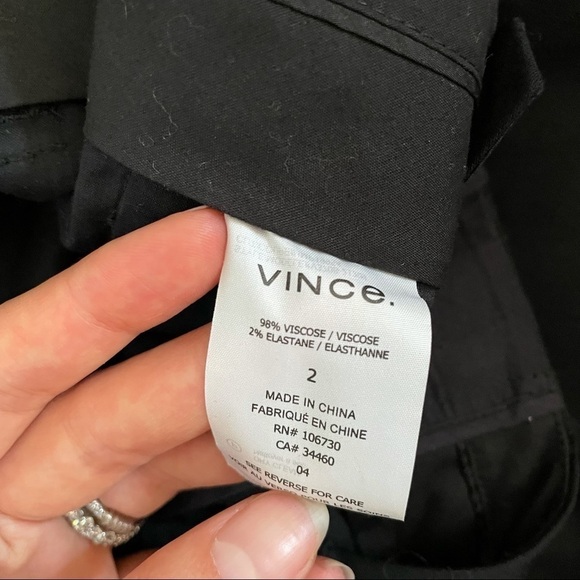 Vince Carrot Shape Coastal Black Trouser Pants 2 - Picture 11 of 12